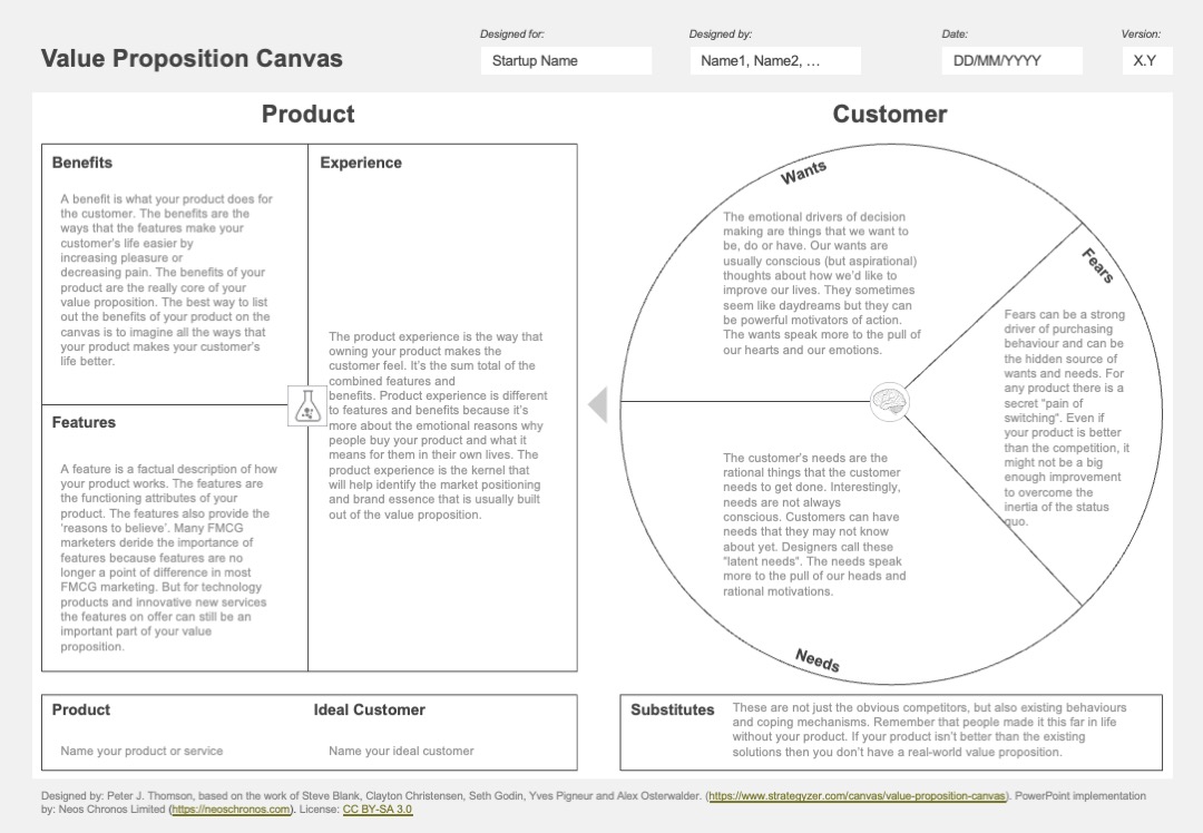 Value Proposition Canvas Template in Word (DOCX) - Neos Chronos